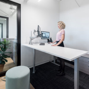 Height Adjustable Desk with Monitor Arms Height Adjustable Desk with Monitor Arms